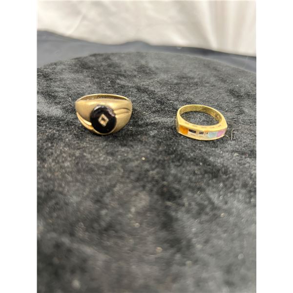 2 Rings - 1 Stamped 750 (18K) other Stamped 14K