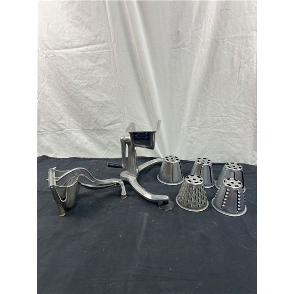 Vintage Wonder Salad Machine With Attachments & Wear-Ever Aluminium Juice Press