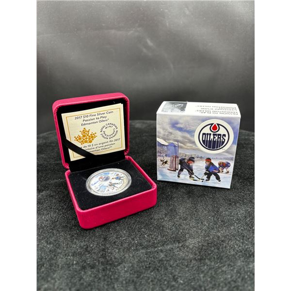 NHL Oilers 2017 10$ Fine Silver Coin