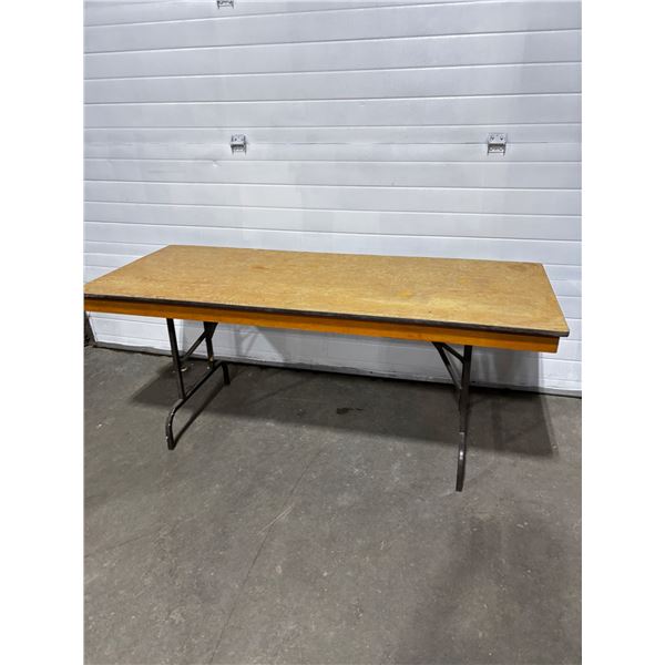 6' Wooden Folding Table