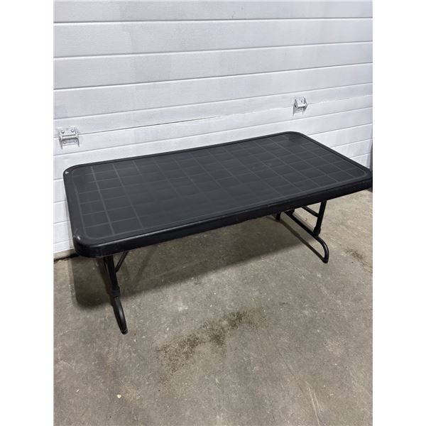 4' Black Folding Table