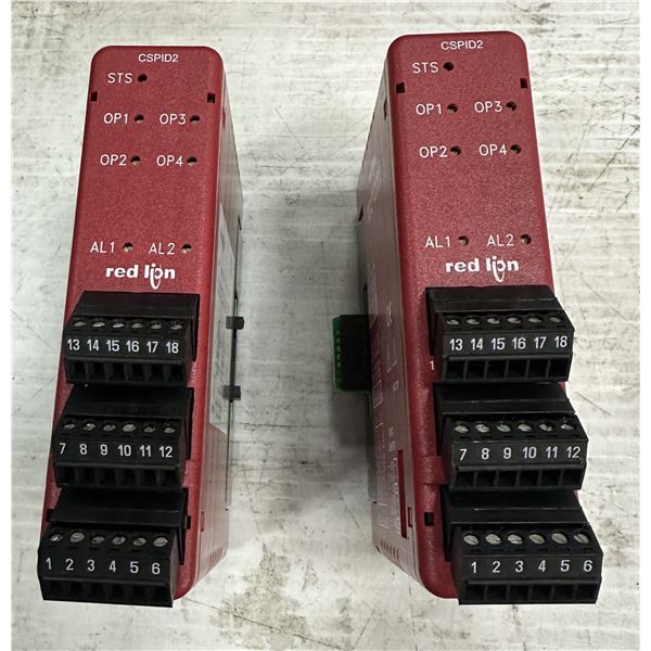 (2) Red Lion #CSPID2S0 Dual Loop PID Temp Control Modules
