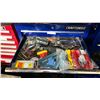 Image 4 : CRAFTSMAN BLUE MOBILE INDUSTRIAL 6 DRAWER TOOL BOX (27"W X 18"D X 43"H) & HUSKY RED 4