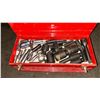Image 2 : RED 3 DRAWER INDUSTRIAL PORTABLE TOOL BOX ( 21"W X 9"D X 11.5"H ) *CONTENTS INCLUDED*