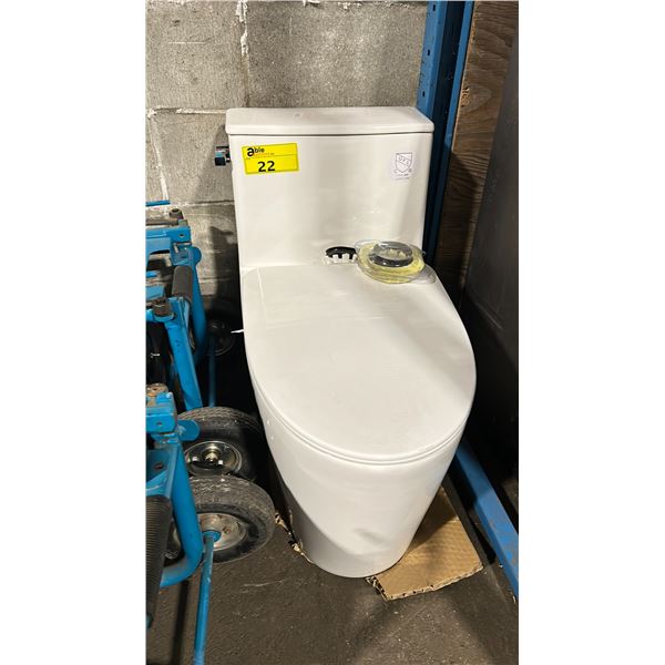 WHITE CERAMIC STANDARD FLUSH RESIDENTIAL TOILET