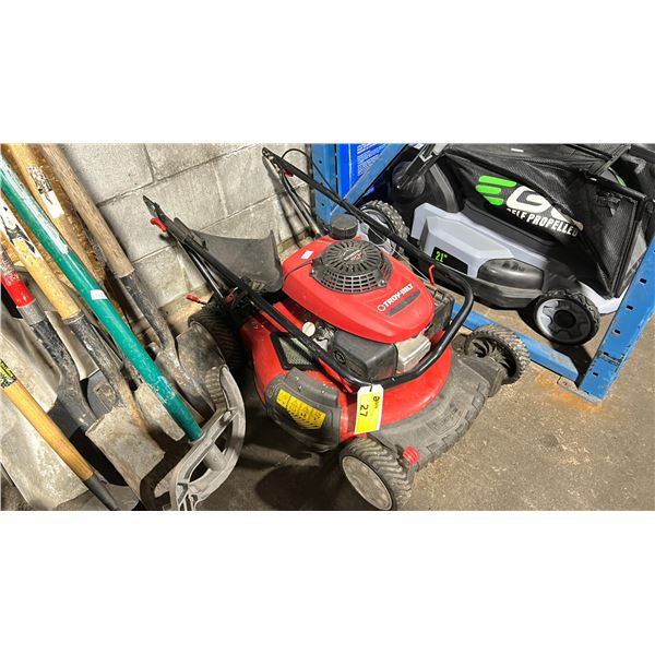 TROY BILT 11A-A22Q563 GAS POWERED PUSH LAWN MOWER *MISSING GRASS BAG CATCHER*