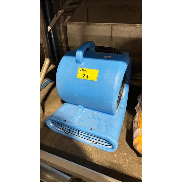 BLUE INDUSTRIAL ELECTRIC PORTABLE RESTORATION FAN