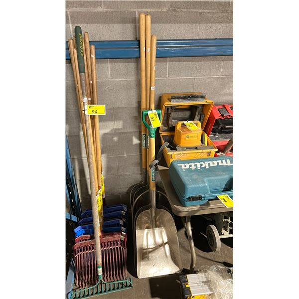 5 ASSORTED INDUSTRIAL SHOVELS