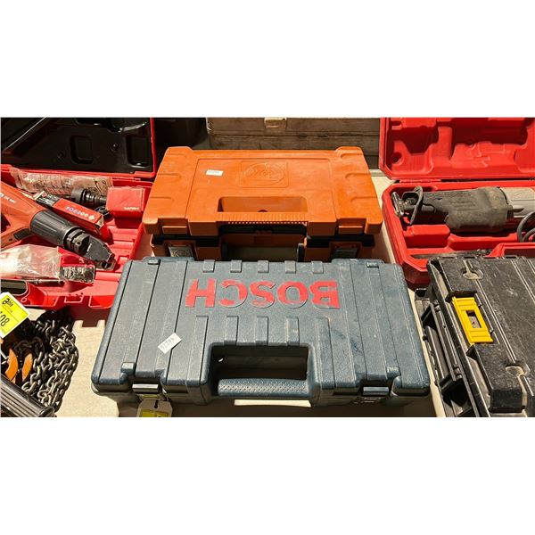 BOSCH ELECTRIC RECIPROCATING SAW IN HARD TRANSPORT CASE & FEIN MULTIMASTER ELECTRIC OSCILLATING TOOL