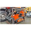 Image 1 : EGN EG36C ORANGE 420CC GAS POWERED RUBBER TRACK RIDE ON HYDRAULIC MINI SKID STEER/LOADER WITH