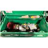 Image 2 : GREENLEE HD2448/06326 METAL 24"W X 48"L X 24"H STORAGE BOX WITH ASSORTED CONSTRUCTION SITE TOOLS,