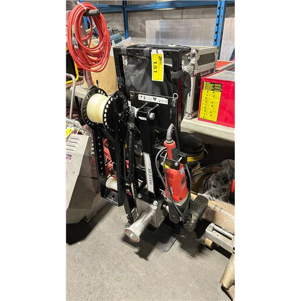SOUTHWIRE MAXIS 6K PORTABLE INDUSTRIAL CABLE PULLER ATTACHMENT WITH MILWAUKEE SUPER HAWG ANGLE DRILL