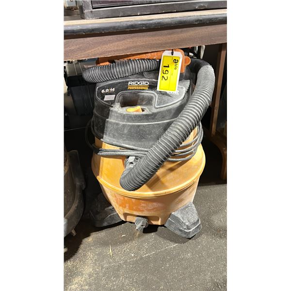 RIDGID PROFESSIONAL 14 GAL INDUSTRIAL ELECTRIC SHOP VACUUM WITH HOSE