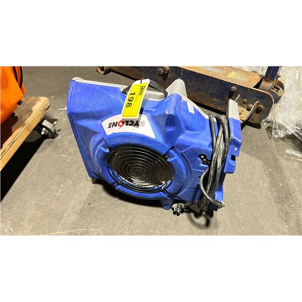 SYCLONE BLUE / GRAY COMMERCIAL ELECTRIC PORTABLE RESTORATION FAN WITH CHAIN PLUG