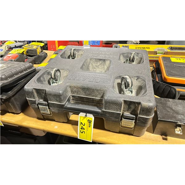 CRAIN CUTTER CO. MODEL A TILE CUTTER WITH A HARD TRANSPORT CASE