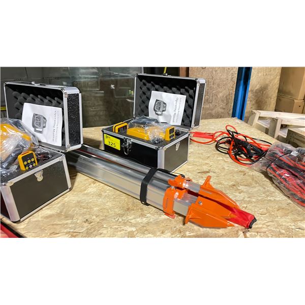 RED BEAM SELF LEVELING INDUSTRIAL ROTARY LASER IN HARD TRANSPORT CASE WITH MEASURE STICK IN BAG &