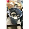 Image 1 : BARREL OF ANTI-SIPHON PLUMBING WATER HAND SCREW TAPS *BARREL INCLUDED NOT 4 WHEEL CART*