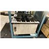 Image 3 : BLUE METAL 2 TIER MOBILE PRODUCT CART WITH 2 COMMERCIAL GAS STOCK POT BURNERS, ALUMINUM LOADING