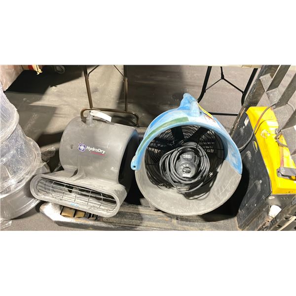 DRIEAZ ELECTRIC INDUSTRIAL PORTABLE RESTORATION FRESH AIR FAN & GREY RESTORATION PARTS FAN