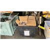 Image 1 : PLASTIC BIN OF ASSORTED WEISER LOCKING DOOR HANDLES *BIN INCLUDED*