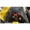 Image 2 : PLASTIC BIN OF MAKITA ELECTRIC ANGLE DRILL, ASSORTED INDUSTRIAL HILTI BITS, GRINDING DISCS & WEISER