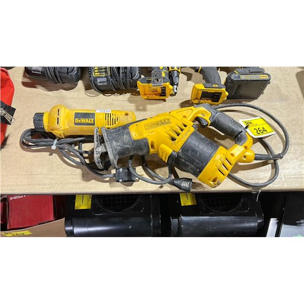DEWALT 12 AMP ELECTRIC INDUSTRIAL RECIPROCATING SAW, & DEWALT DW660 ELECTRIC INDUSTRIAL CUTTING TOOL