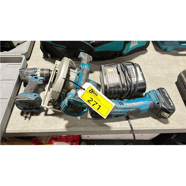 MAKITA CORDLESS OSCILLATING TOOL WITH BATTERY, MAKITA CORDLESS CIRCULAR SAW *NO BATTERY*, MAKITA