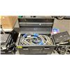 Image 1 : ROK GREY METAL 36"W X 17"D X 22"H INDUSTRIAL JOB SITE TOOL BOX WITH HEAVY DUTY EXTENSION CORDS