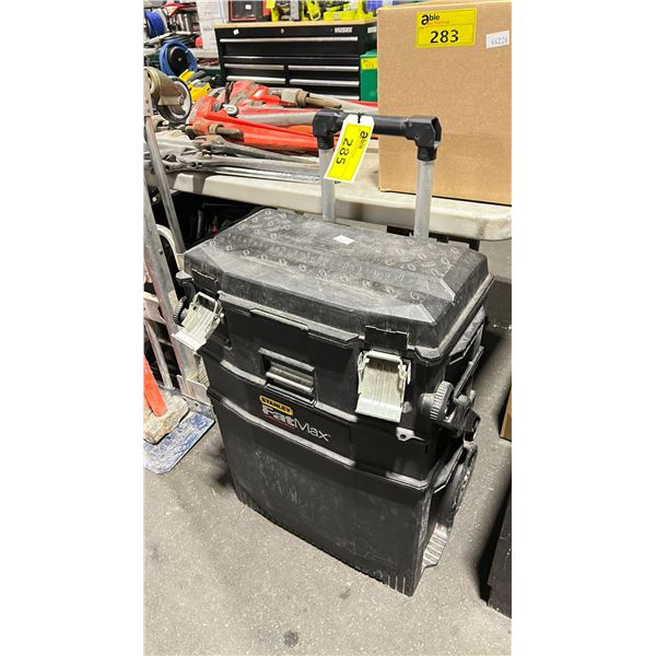 STANLEY FATMAX MOBILE INDUSTRIAL TOOL BOX WITH ASSORTED TOOL CONTENTS