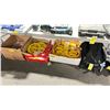 Image 1 : 2 BOXES OF INDUSTRIAL ELECTRIC JOB SITE STRING LIGHTS, BOX OF DECK SCREWS, & BAG OF ASSORTED CARRY