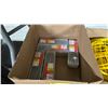 Image 4 : 2 BOXES OF INDUSTRIAL ELECTRIC JOB SITE STRING LIGHTS, BOX OF DECK SCREWS, & BAG OF ASSORTED CARRY