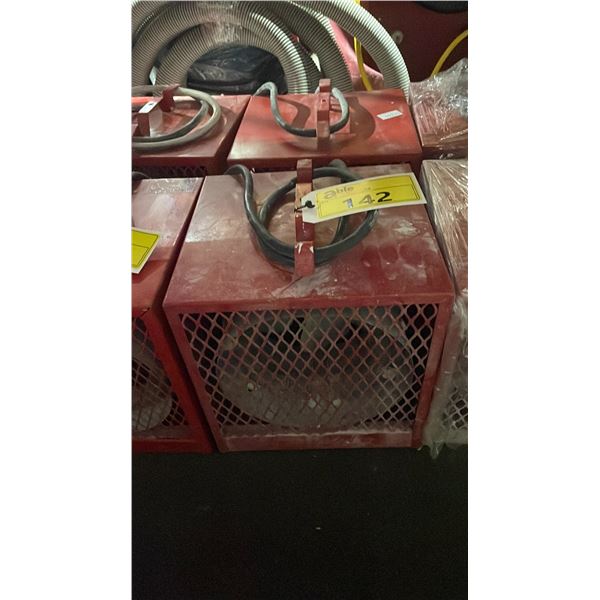 2 ASSORTED COMMERCIAL INDUSTRIAL ELECTRIC PORTABLE JOB SITE HEATERS