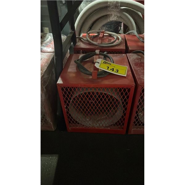2 ASSORTED COMMERCIAL INDUSTRIAL ELECTRIC PORTABLE JOB SITE HEATERS