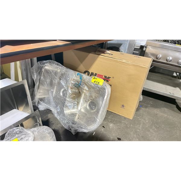 ONEX STAINLESS STEEL DUAL INSERT SINK & GENERIC STAINLESS STEEL DUAL INSERT SINK