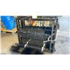 Image 2 : BLACK METAL 24" CONNECTION COMMERCIAL MINI SKID STEER FORK ATTACHMENT SET INCLUDING HEADACHE RACK &