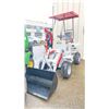 Image 2 : FLAND FL-45 GREY GAS POWERED PNEUMATIC TIRE HYDRAULIC MINI FRONT END LOADER WITH 39" BUCKET, HAS