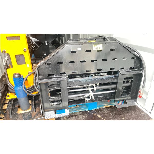 GIYI D-CYHC BLACK 2,645 LBS CAPACITY HYDRAULIC SKID STEER SIDE SHIFT LOADER ATTACHMENT WITH 5' FORKS