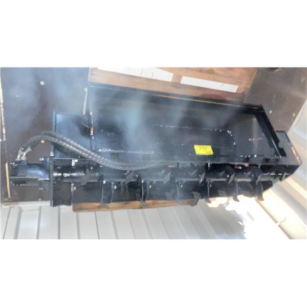 GIYI GY D-XGJ BLACK 57" HYDRAULIC SKID STEER ROTARY TILLER ATTACHMENT