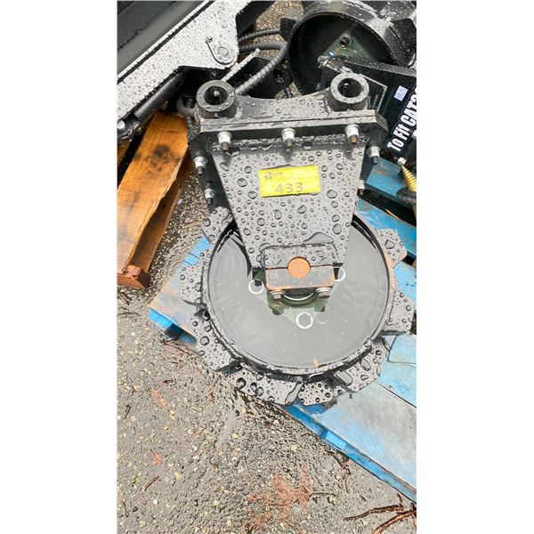 GIYI BLACK 12" CAT 307 MINI EXCAVATOR COMPACTION WHEEL ATTACHMENT