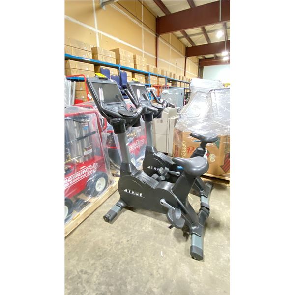 TRUE POLAR COMMERCIAL ELECTRIC UPRIGHT EXERCISE BIKE WITH TOUCH SCREEN DISPLAY, USB INPUT,