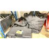 Image 1 : BAG OF SAFETY ROPES / HARNESS, SUCTION CUPS, BAG OF GRINDING DISCS, & AMZCUC JH-10T 10 TON HYDRULIC