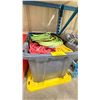 Image 2 : BLACK PLASTIC BIN OF ASSORTED HEAVY DUTY AIR HOSE *BIN INCLUDED*