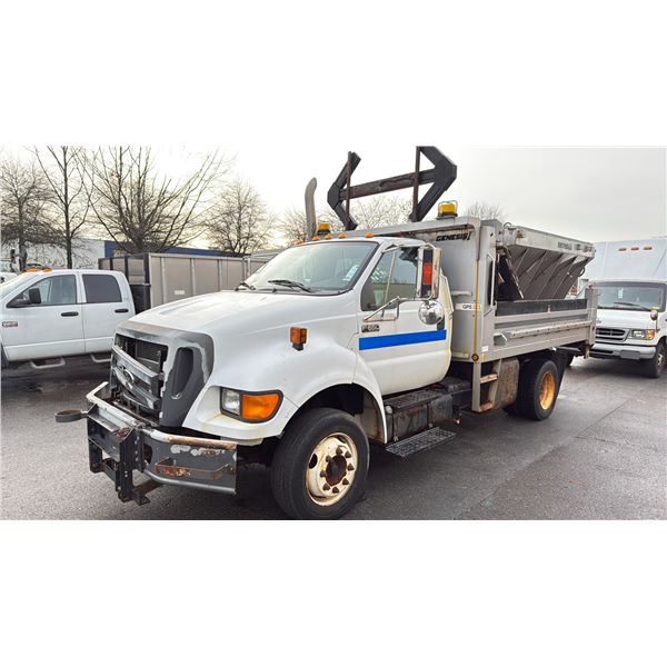 2013 FORD F650 XL SUPERDUTY DUMP TRUCK WHITE VIN 3FRNF6FC7DV019539