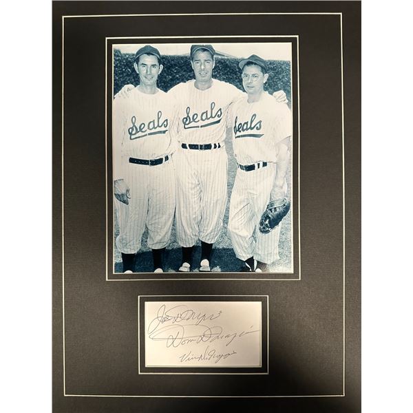 The DiMaggio Brothers Autographed Display JOE VINCE DOM