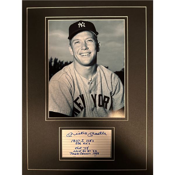 Mickey Mantle Autographed Display