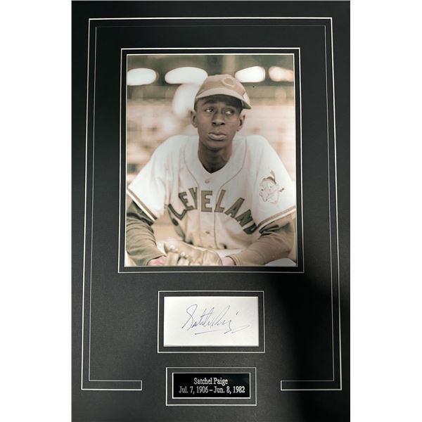 Satchel Paige Autographed Display