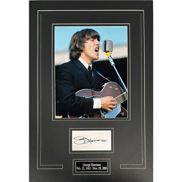 George Harrison Autographed Display