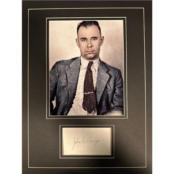 John Dillinger Autographed Display