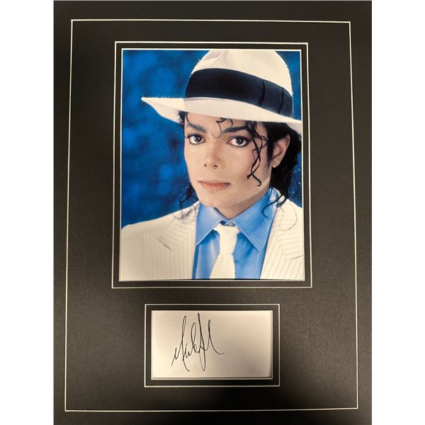 Michael Jackson Autographed Display