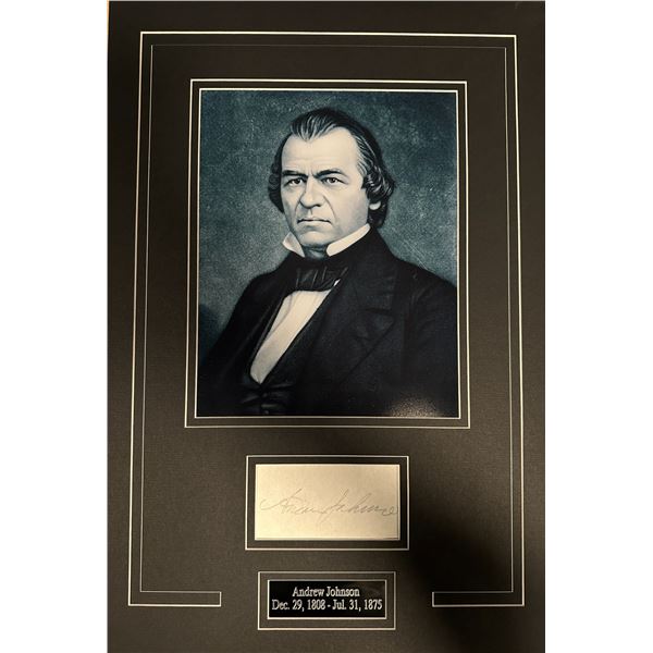 Andrew Johnson Autographed Display